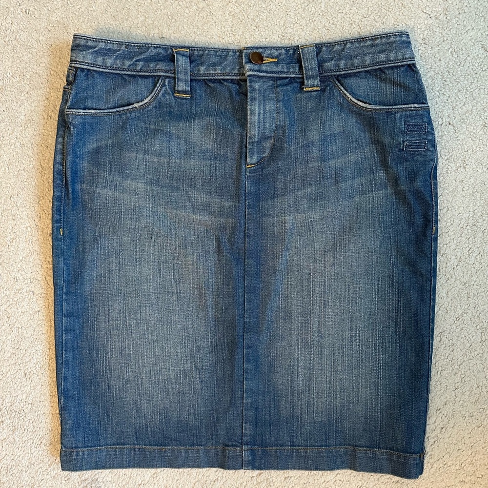 Armani Exchange Blue Denim Skirt